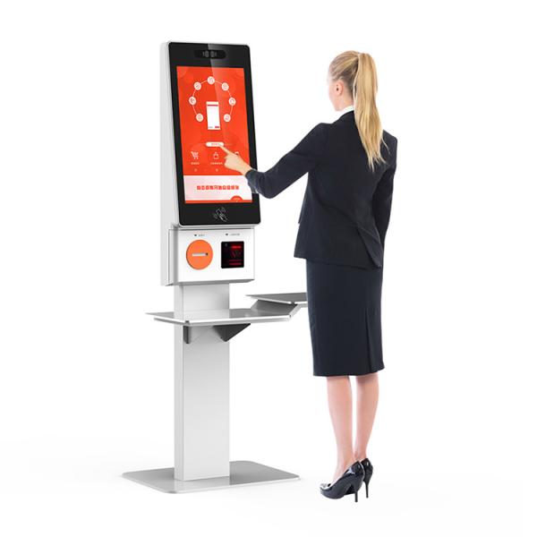 Cheap MSR / IC / NFC Card Reader Self Service Checkout Kiosk With Multiple Functions for sale