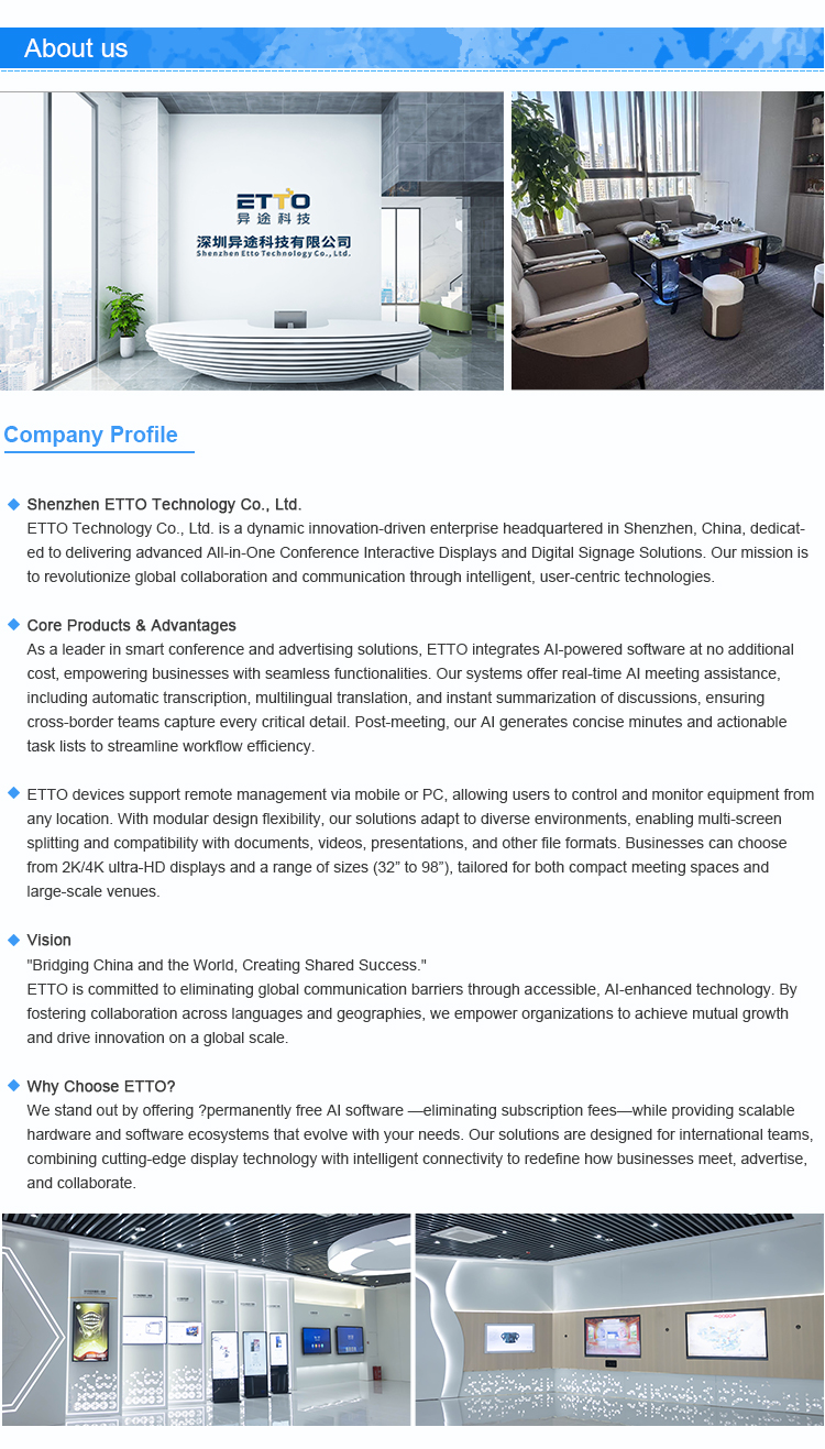 Wifi Net Work AI Lcd Advertising Digital Signage 500cdm2 for Shop Window Display