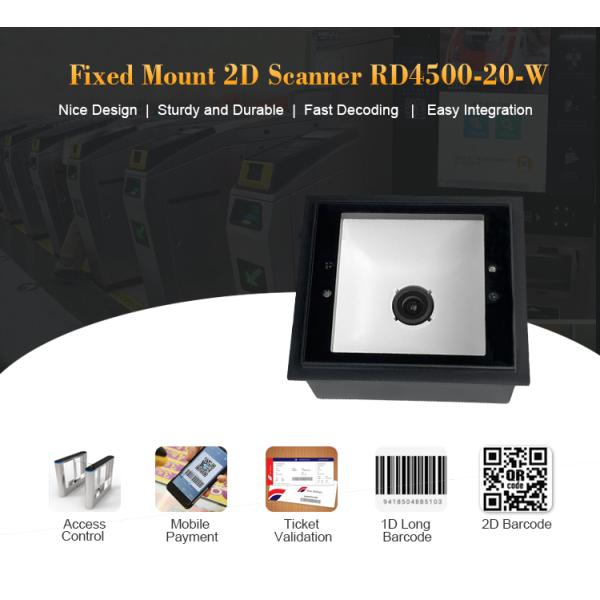 RD4500-20-W- Hot 1D 2D Barcode Scanner Turnstile Fixed Mount QR Bar Code Reader for Kiosk Access Control