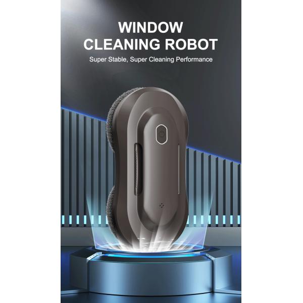 2800 Pa Suction Electric Window Cleaning Robot 5 Mins/m2 Cleaning Speed Remote Control