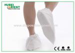 Durable White Tyvek Disposable Shoe Cover , Shoe Protection Booties
