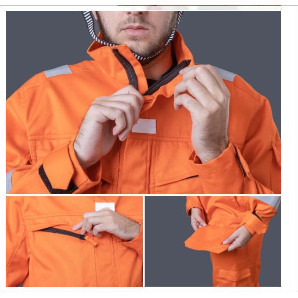 65% Cotton 35% Polyester Safety Work Uniforms NZS Lightweight Fire Retardant Coveralls
