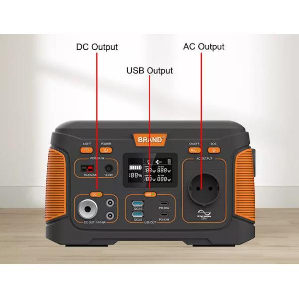OEM ODM LiFePO4 lithium battery Portable Solar Power Station USB Type C DC AC OUTPUT lithium battery packs