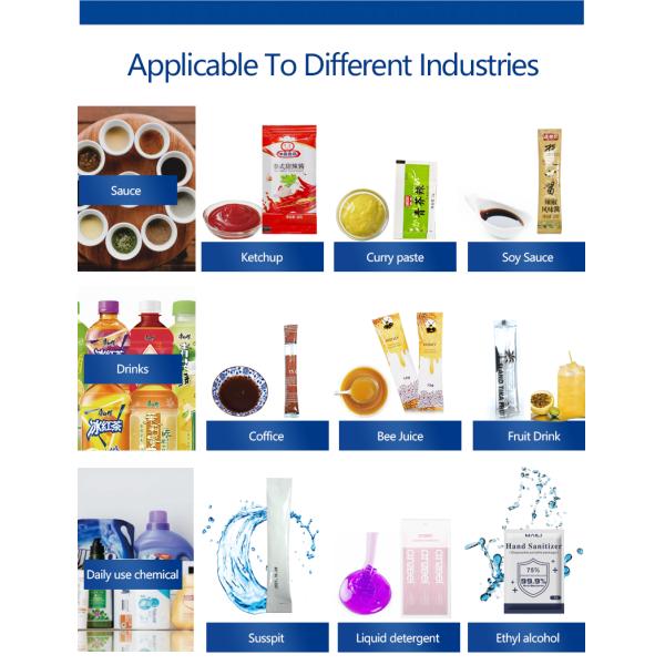 Yogurt Filling Sealing Automatic Liquid Packaging Machine For Sauce Sachet