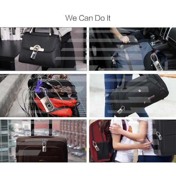 Zinc Alloy Fingerprint Cabinet Locks Security Luggage Padlocks