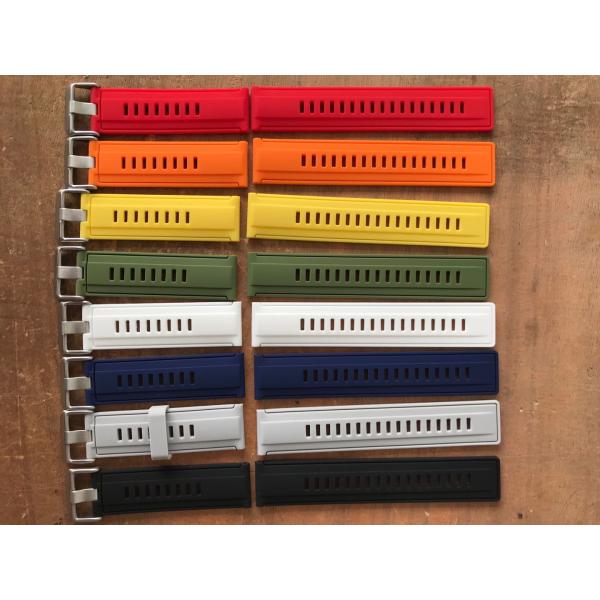 Luxury Replacement 22mm Silicone Rubber Watch Strap Bands ROHS Certificate