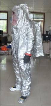 Acid Proof Fire Resistant Suit Modified PVC Double Coated Fabric For Firefighter Protection