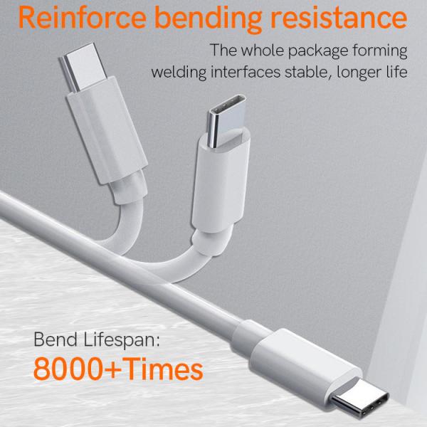 PVC USB Type C Charging Cable 1m 3A Type C Data Transfer Cable