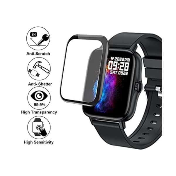1.3inch Full Coverage Curved Edge Glass Smartwatch Screen Protector 3 PACK