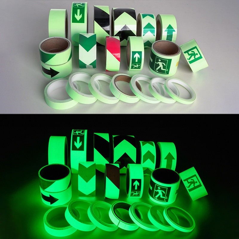 ODM Photo Luminous Glow In The Dark Warning Tape Floor Marking Custom Printed Security Tape