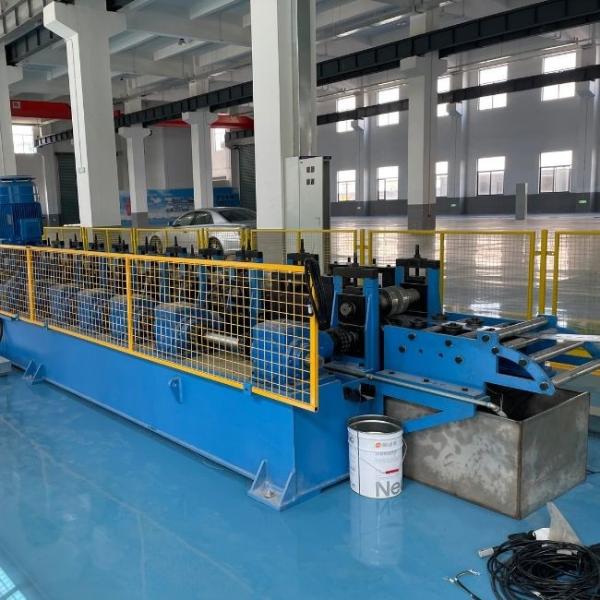 Steel Solar Strut Channel Roll Forming Machine 7.5KW Hydraulic Cutting 16 Forming Stations