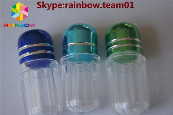 Cheap empty plastic capsules pill container capsule case capsule shape container hexagonal shape capsule bottle for sale