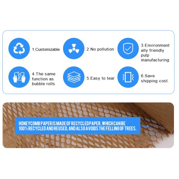 Anti Breaking Honeycomb Kraft Paper 250m 840m