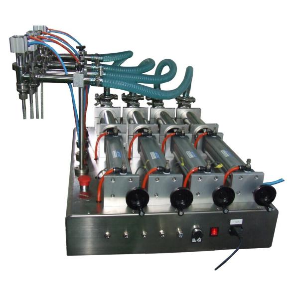 4 Heads Pneumatic Liquid Filling Packaging Machine For Beverage Oil Shampoo
