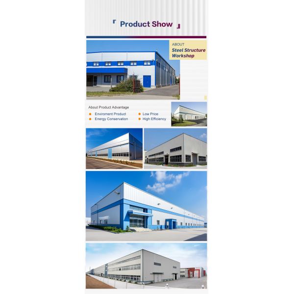 Fast Assemble Steel Structure Workshop Economical Prefab Industrial Building Eave Height Customization