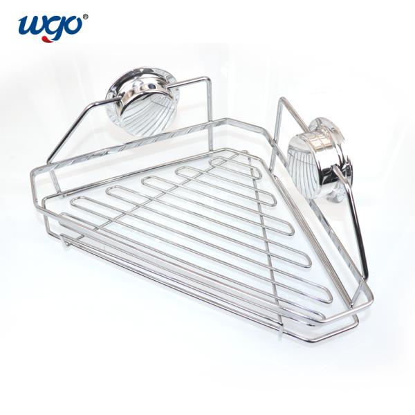 Waterproof Wall Corner Bathroom Caddy Patented Suction Mounted