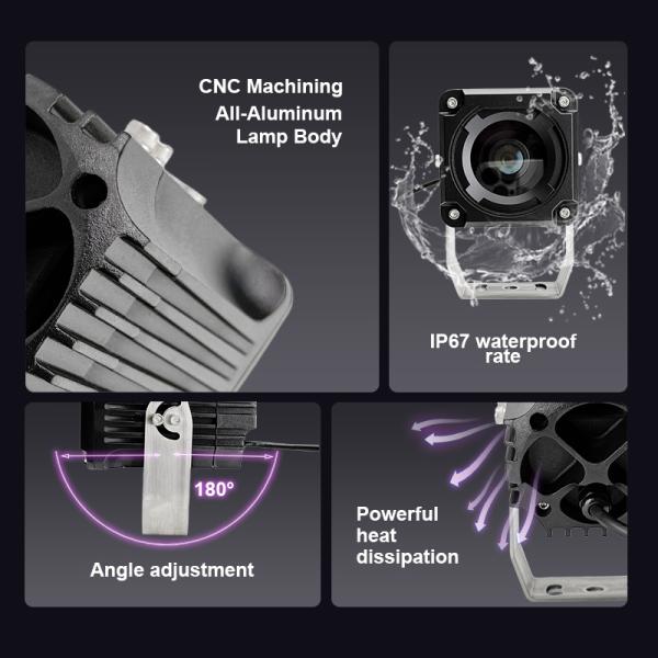 Industrial Gobo Logo Projector 10V - 80V Gobo Projection Light