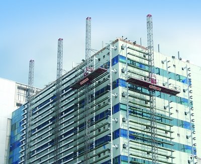 Window Cleaning Mast Climbing Work Platform , Construction Lifting Platform
