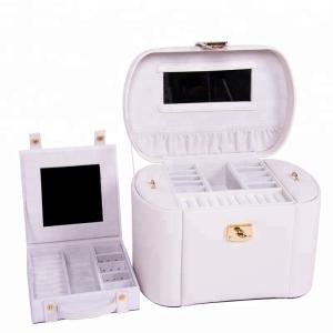 China Display Packaging Custom Leather Jewelry Box With Logo Durable Multi Color on sale