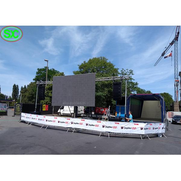 Mall Rental Screen Suspended LED Stage Backdrop COB P2 HD 128*64 Resolution
