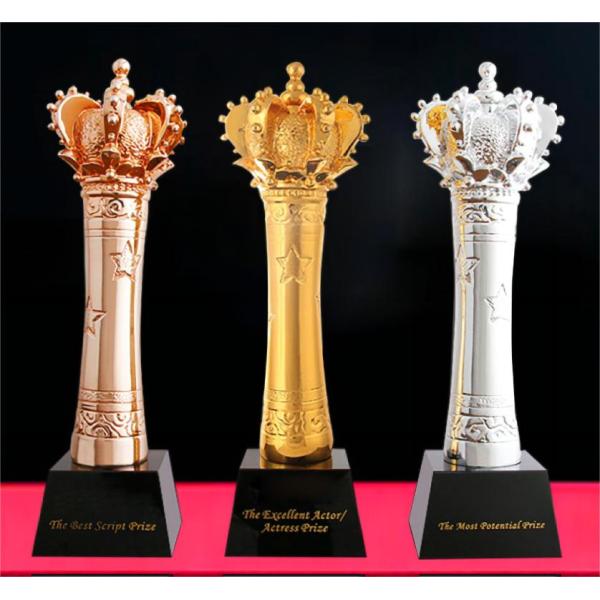 Medal Style Custom Resin Trophies Gold Or Silver Plated