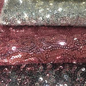 Best Modern Silver Sequin Fabric , Sequin Lace Fabric Sparkly Mesh Garment Applied wholesale