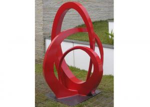 Best Public Park Stainless Steel Sculpture Red Painted Abstract Metal Sculpture wholesale