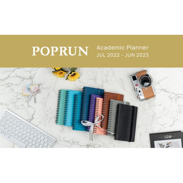 Poprun Vertical Layout Mini Weekly Planner Monochrome Inner Pages