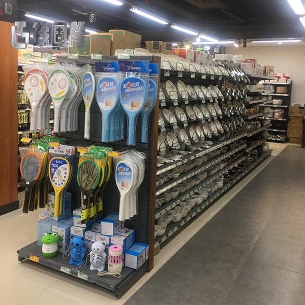 Wooden Supermarket Display Racks TGL OEM Powder Coating Surface