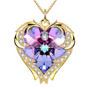 China Hypoallergenic Rose Gold 18 Inch 8.2 Gram Solid Silver Heart Pendant Necklace on sale