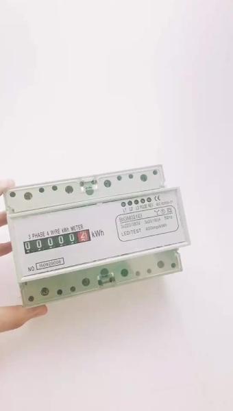 Cheap Din Rail 7p Three Phase Counter Display Electric Kwh Watt Meter for sale