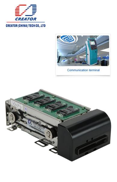 Cheap Automatic Insertion Card Reader , Access Control IC Card Reader With EMV Certification for sale