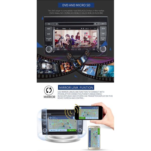 Touch Screen Car Dvd player Android 7.1 with Mp4 Radio Stereo for BRAVO