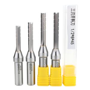 China YingBa Durable Solide Carbide TCT Straight Router Bit 3 Flute Straight Milling Cutter Router Bits for Wood Slotting Woodworking on sale