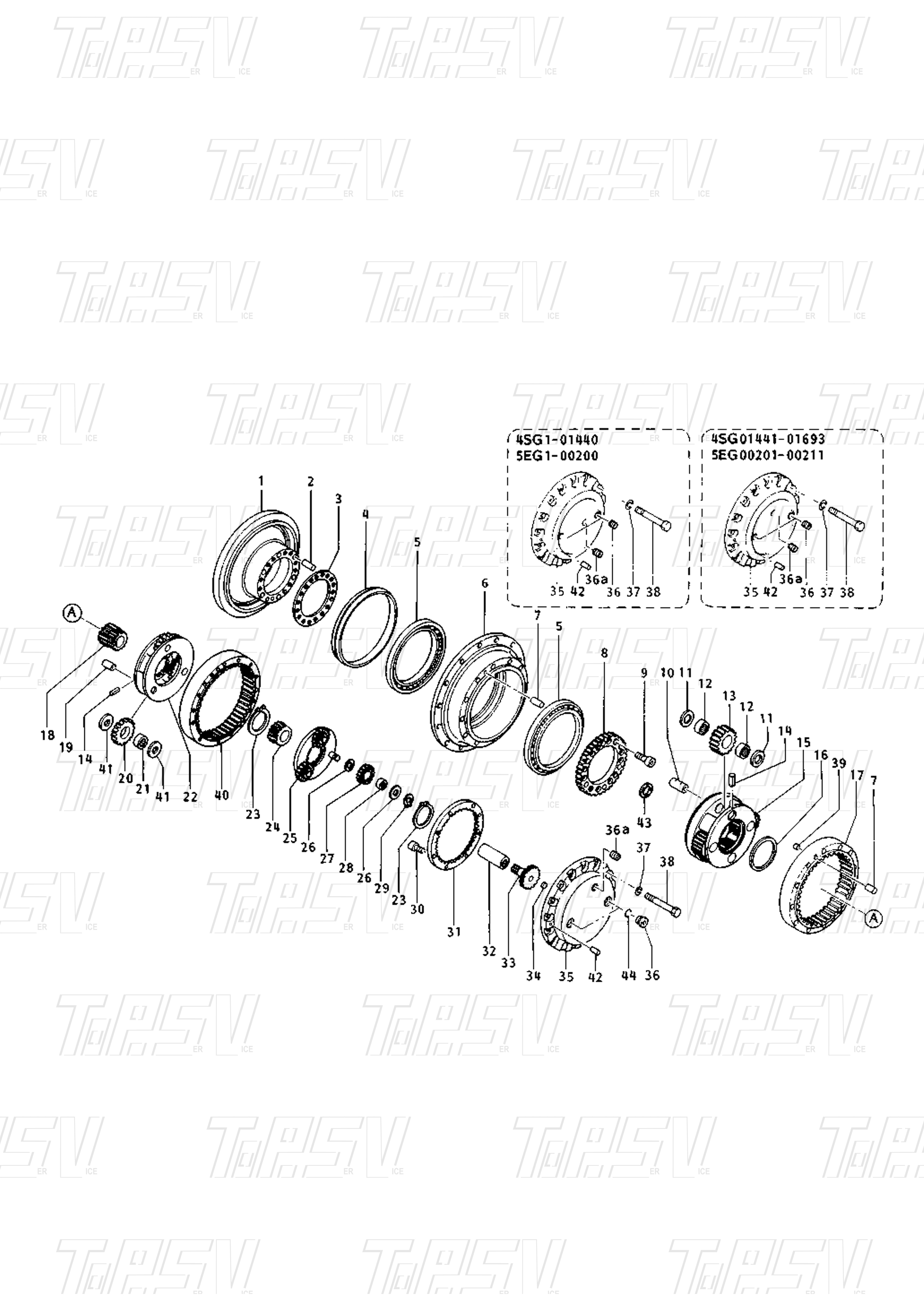 094-0597 E200B Excavator Hydraulic Motor Coupling Black For Machinery Repair