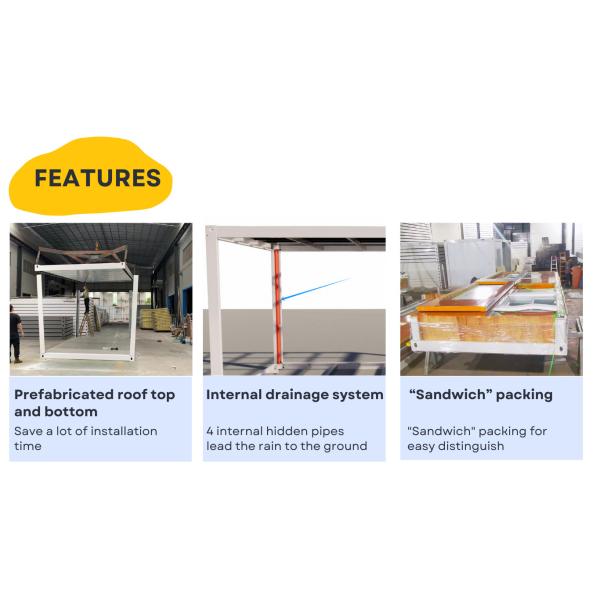 BOX SPACE Low Price Light Steel Prefab Container Office Modular Flat Pack Container House 20ft 40ft Detachable Container