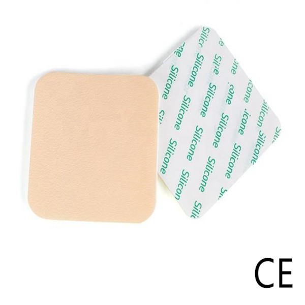 Absorbency White Silicone Foam Wound Dressing Flexible Waterproof Adhesive