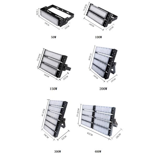 High Brightness IP66 Waterproof Dimmable LED Modular Flood Light for Outdoor Applications