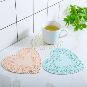 China Drink Tabletop Silicone Pot Holders Cup Mat Glasses Coasters on sale