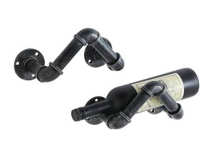 Cutomized Industrial Pipe Towel Rack Wall Mounted Wine Rack For Dinning Room / Bathroom