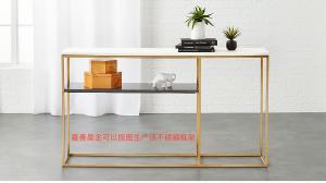 High Strength Modern Metal Office Desk Two Layers Smooth Surface