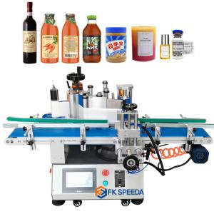 Desktop Round Rod Glass Bottle Labeling Machine for Automatic Honey Lip Balm Packaging