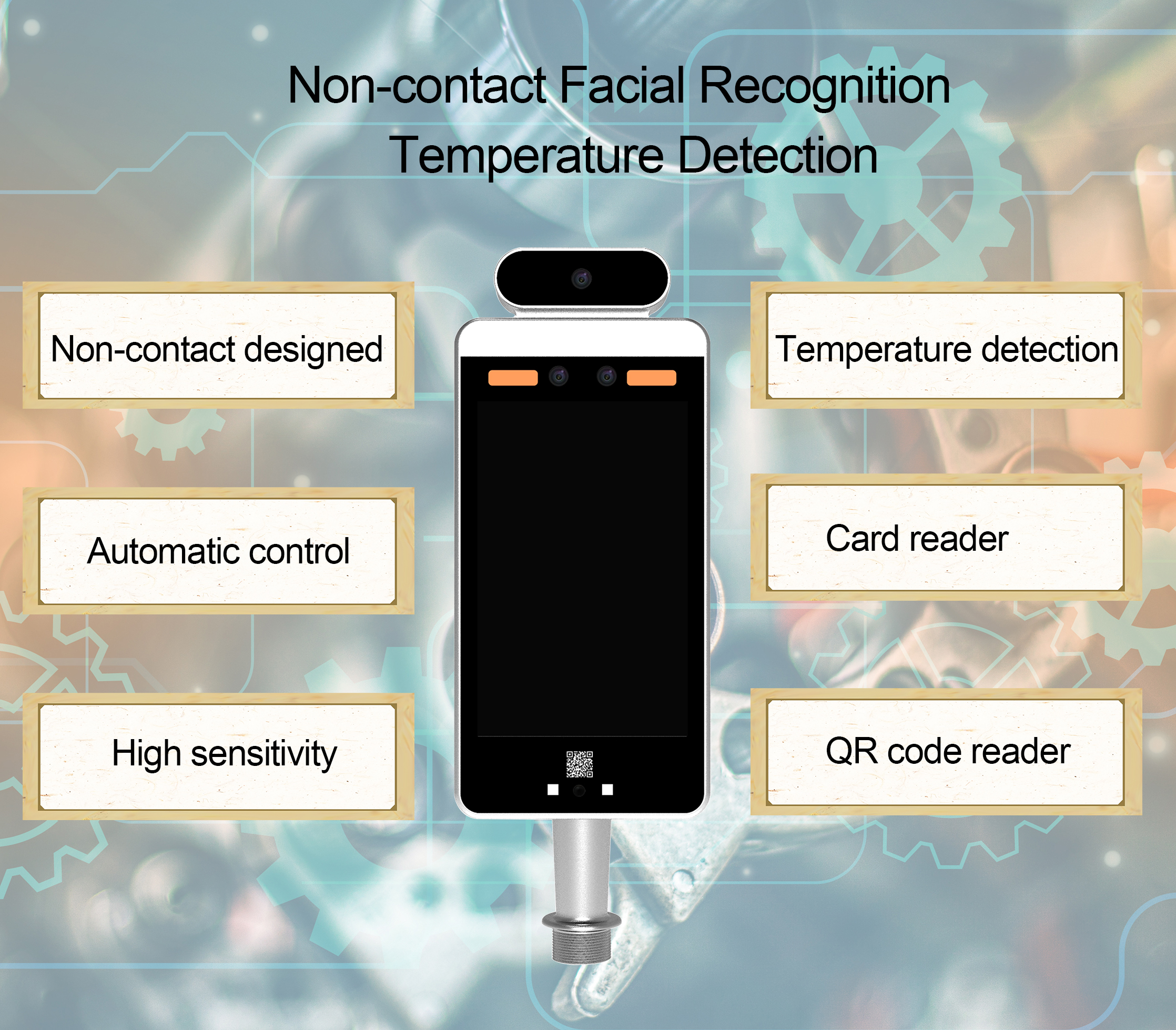 Multifunction Face Recognition Scanner Terminal With Temperature Detection