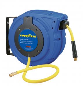 China Plastic Retractable Goodyear Hose Reel / Air Compressor Hose Reel With 3/8''X50' Hose on sale