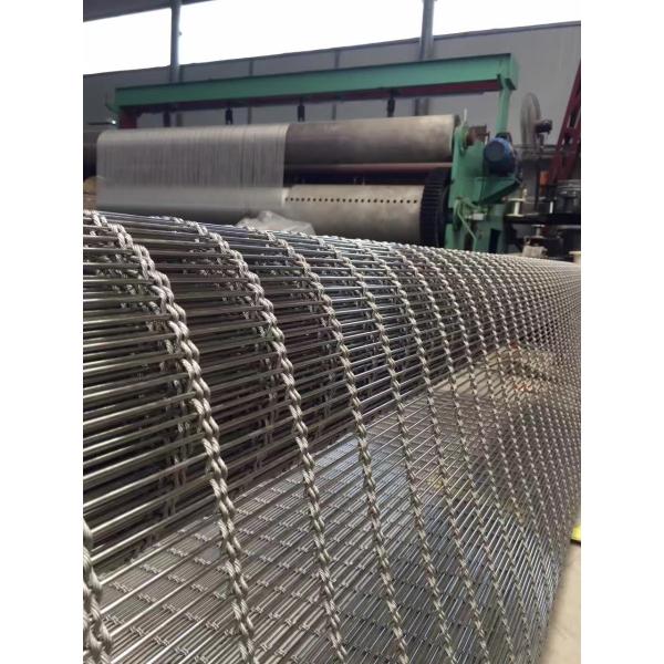 Architectual Decorative Wire Mesh Fence Panels , Stainless Steel Woven Wire Mesh
