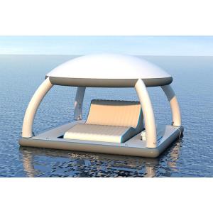 Best AquaBanas Inflatable Floating Party Platform For Yacht With Tent 10 Person wholesale