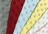 100% Polyester Minky Plush Fabric / Minky Dot Blanket Fabric For Making Baby Blankets
