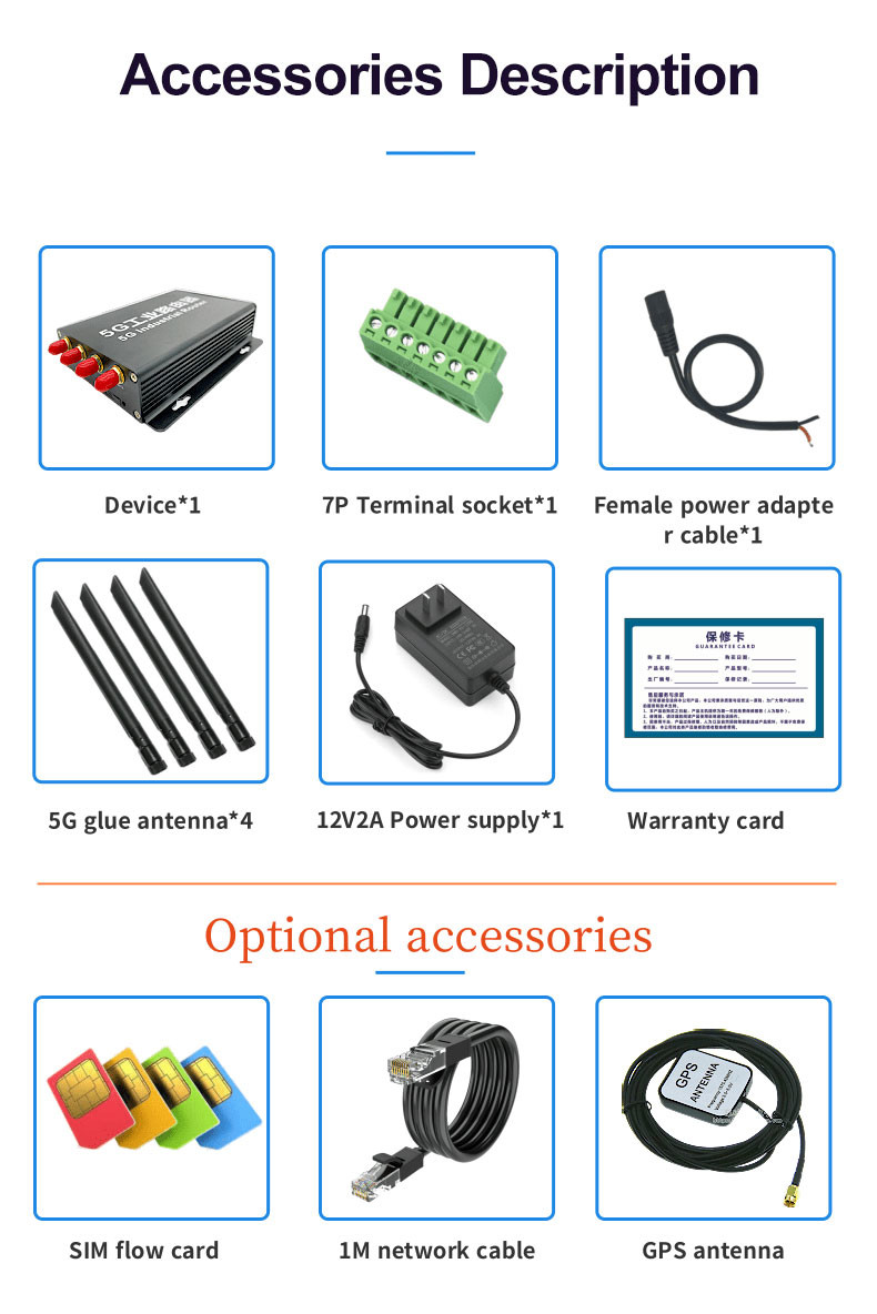RoHS Black Network 5G Industrial Router 1000Mbps Remote Management