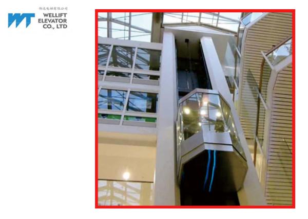 Cheap Shopping Mall Panoramic Glass Elevator With Laminated Safety Glass Cabin for sale