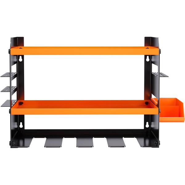 Cordless Drill Charging Station Wall Mount Storage Holder with Screwdriver Organizer